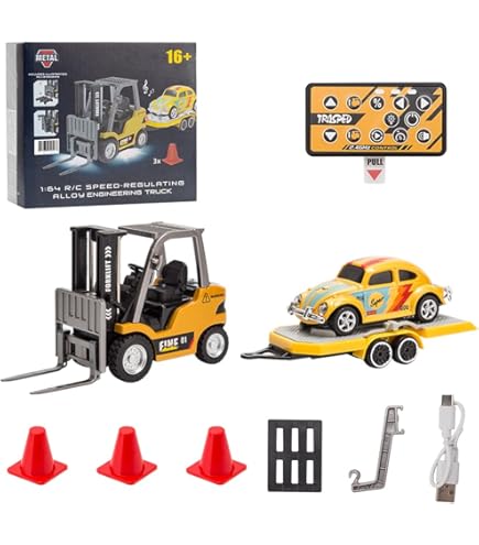Amazon.co.jp: Xenotrix 1/64 RCフォークリフト、2.4Gミニ合金